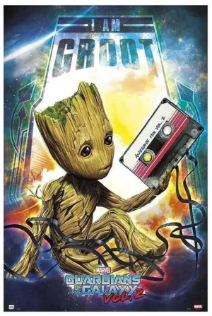 POSTER GUARDIANES DE LA GALAXIA VOL. 2 GROOT 61 X 91 CM                    