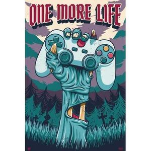 POSTER GAMER ONE MORE LIFE 61 X 91 CM                                      