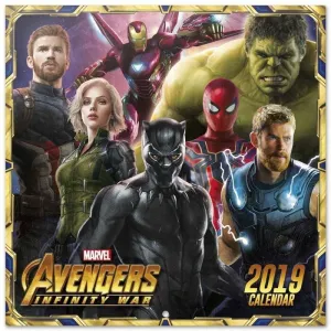 CALENDARIO 2019 LOS VENGADORES INFINITY WAR MARVEL 30X30 CM                
