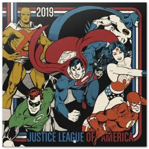 CALENDARIO 2019 JUSTICE LEAGUE OF AMERICA DC 30X30 CM                      