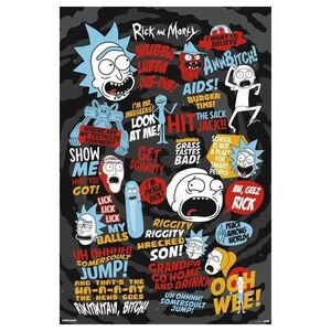 POSTER RICK Y MORTY QUOTES 61 X 91 CM                                      