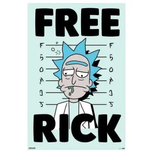 POSTER RICK Y MORTY FREE RICK 61 X 91 CM                                   