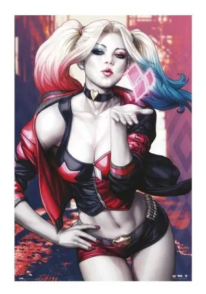 POSTER HARLEY QUINN KISS DC 61 X 91 CM                                     