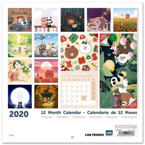 CALENDARIO 2020 LINE FRIENDS 30X30                                         