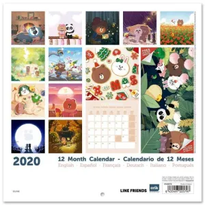 CALENDARIO 2020 LINE FRIENDS 30X30                                         