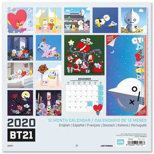 CALENDARIO 2020 BT21 30X30                                                 