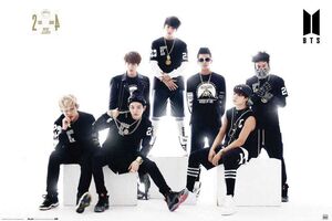 POSTER BTS BLACK & WHITE CREST 61 X 91 CM                                  