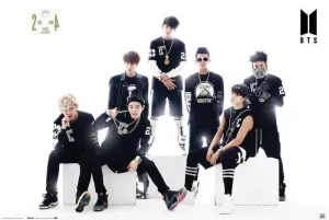 POSTER BTS BLACK & WHITE CREST 61 X 91 CM                                  