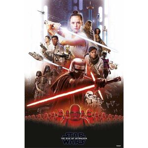 POSTER STAR WARS EP. IX PERSONAJES DOS BANDOS 61 X 91.5 CM                 