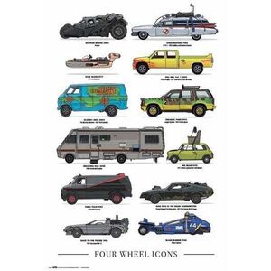 POSTER FOUR WHEELS ICONS 61 X 91 CM                                        