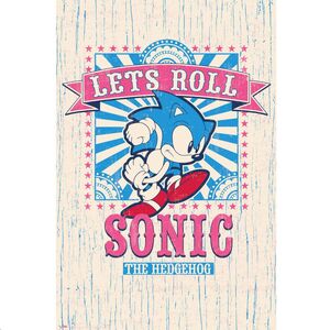 POSTER SONIC LET´S ROLL 61 X 91 CM