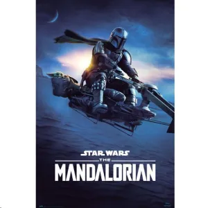 POSTER STAR WARS THE MANDALORIAN SPEEDER BIKE 2 61 X 91 CM