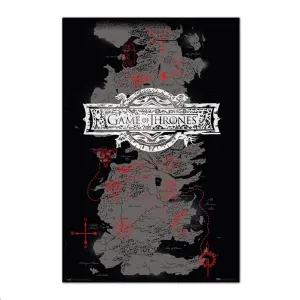 POSTER JUEGO DE TRONOS MAPA 61 X 91,5