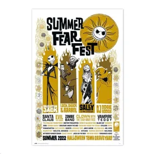 POSTER DISNEY PESADILLA ANTES DE NAVIDAD SUMMER FEAR FEST 61 X 91 CM