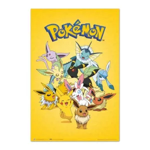 POSTER POKEMON EVOLUCIONES EEVEE 61 X 91,5 CM