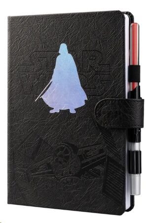 CUADERNO PREMIUM A5 CON BOLIGRAFO SABLE DE LUZ STAR WARS DARTH VADER