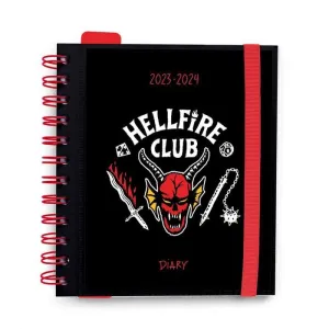 AGENDA ESCOLAR 2023/2024 DIA PAGINA M 11 MESES STRANGER THINGS HELLFIRE CLUB