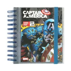 AGENDA ESCOLAR 2023/2024 DIA PAGINA M 11 MESES MARVEL CAPITAN AMERICA