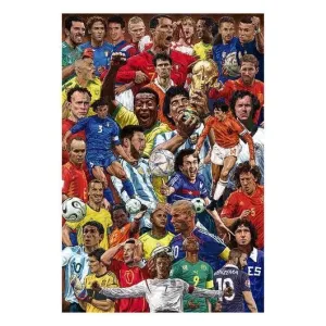 POSTER LEGENDARY FOOTBALLERS 61 X 91,5 CM