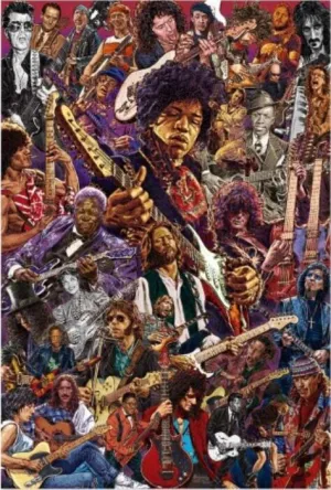 POSTER LEGENDARY GUITARISTS 61 X 91,5 CM