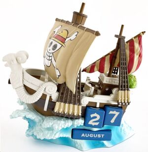ONE PIECE CALENDARIO PERPETUO 3D GOING MERRY 15 CM