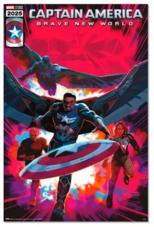POSTER MARVEL CAPITAN AMERICA BRAVE NEW WORLD 61 X 91,5 CM