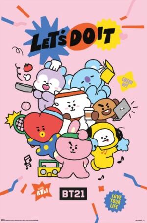 POSTER BT21 LETS DO IT