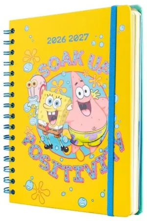 BOB ESPONJA AGENDA ESCOLAR 2026/2027 SEMANA VISTA A5 12 MESES