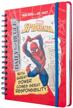 SPIDERMAN AGENDA ESCOLAR 2026/2027 SEMANA VISTA A5 12 MESES MARVEL