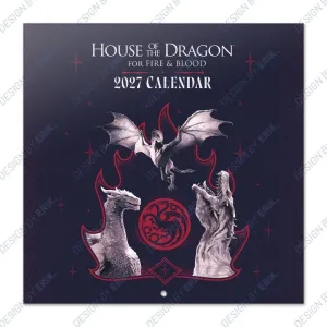 CALENDARIO 2027 30X30 JUEGO DE TRONOS LA CASA DEL DRAGÓN TEMPORADA 3