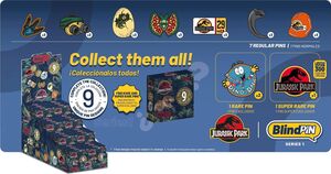 BLINDPIN SERIE 1 PINS MISTERIOSOS COLECCIONABLES JURASSIC PARK