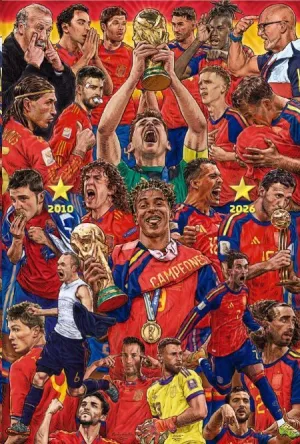 POSTER JUGADORES MUNDIALES ESPAÑA MORALES DE LOS RIOS