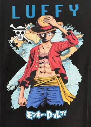 ONE PIECE CAMISETA MAPA LUFFY T - L