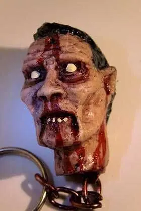 ZOMBIE CLASSIC CABEZA LLAVERO 5 CM IMAGEN DEATH                            