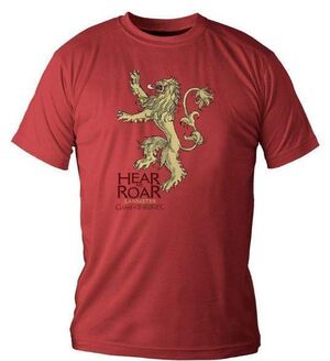 JUEGO DE TRONOS CAMISETA LANNISTER HEAR ME ROAR M                          