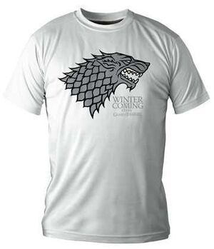 JUEGO DE TRONOS CAMISETA CHICO BLANCA WINTER IS COMING STARK T-S           