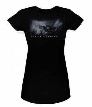 JUEGO DE TRONOS CAMISETA CHICA WINTER IS COMING LOGO T-L                   