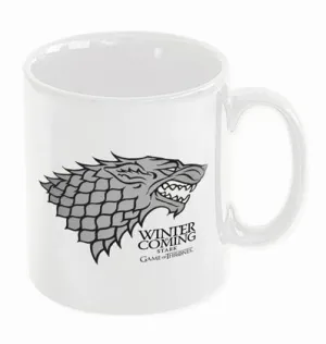 JUEGO DE TRONOS TAZA CERAMICA WINTER IS COMING STARK                       
