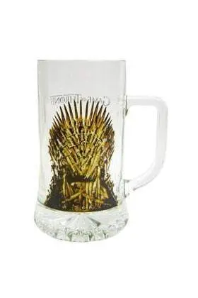 JUEGO DE TRONOS JARRA CERVEZA CRISTAL TRONO DE HIERRO                      