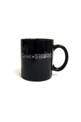 JUEGO DE TRONOS TAZA NEGRA GAME OF THRONES LOGO                            