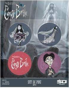 (NEX) CORPSE BRIDE SET D DE 4 PINS LA NOVIA CADAVER                        
