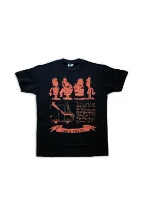 MISTER BLACK TEE A-TOONS CAMISETA NEGRA UNISEX T-L                         