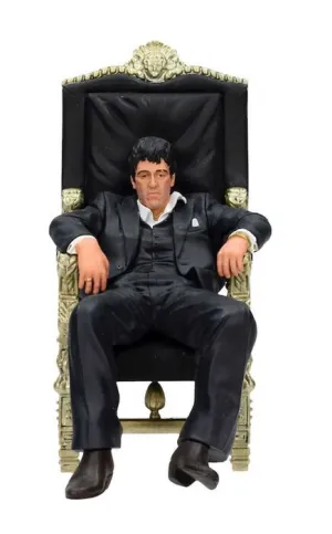 SCARFACE ESTATUA TONY MONTANA SENTADO 18 CM