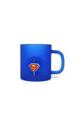SUPERMAN TAZA CRISTAL LOGO EMBLEMA GIRATORIO 3D                            