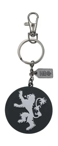 JUEGO DE TRONOS LLAVERO PLATEADO METALICO LOGO LANNISTER                   