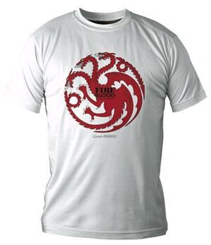 JUEGO DE TRONOS TARGARYEN CAMISETA BLANCA CHICO T-M                        