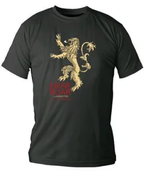 JUEGO DE TRONOS CAMISETA NEGRA CHICO LANNISTER T-L                         