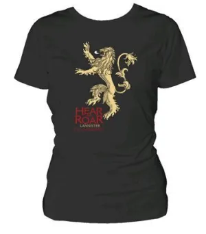 JUEGO DE TRONOS CAMISETA NEGRA CHICA LANNISTER T-L                         
