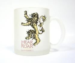 JUEGO DE TRONOS TAZA VIDRIO TRANSLUCIDA LANNISTER                          