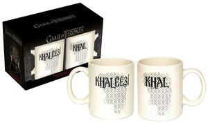 JUEGO DE TRONOS SET 2 TAZAS COLOR ARENA KHAL & KHALEESI                    